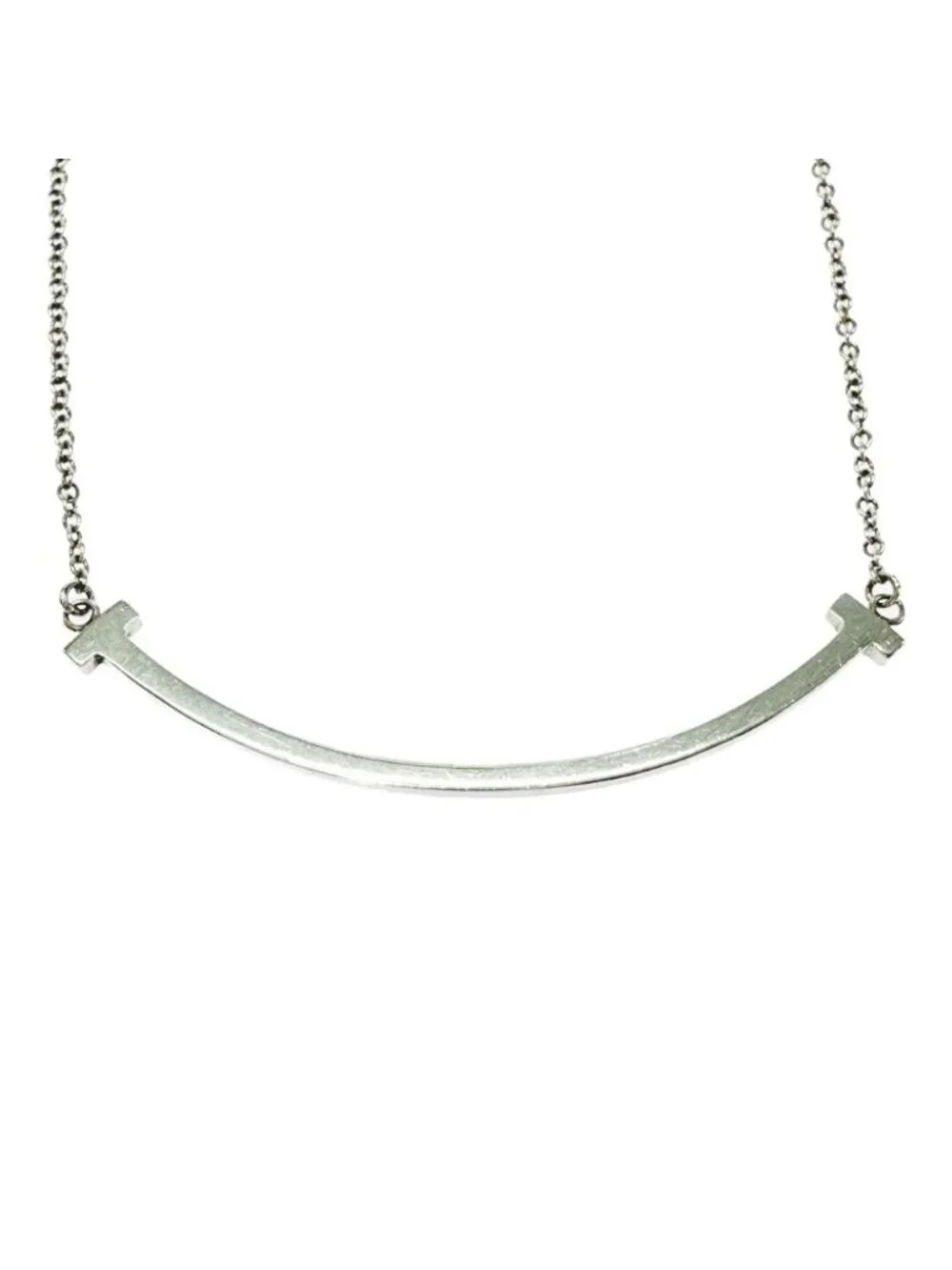 Tiffany & Co Silver T Smile Necklace